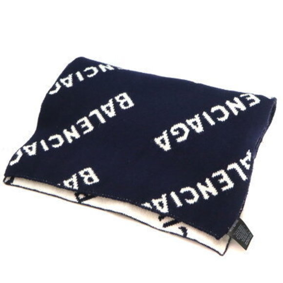 Balenciaga scarf wool nylon navy - Picture 1 of 6